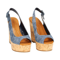 Zeppe jeans in sughero, Ultime occasioni, 234907982TSJEAN041, 002 preview
