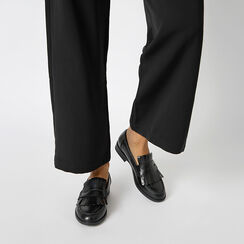 Mocassini neri con frange, Primadonna, 264904788ABNERO035, 002 preview
