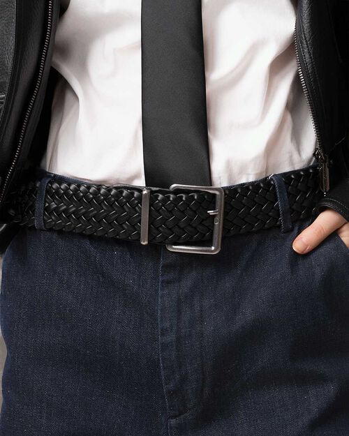 ACCESSOIRES TAILLE SYNTHETIQUE CUIR WOVE, BLACK