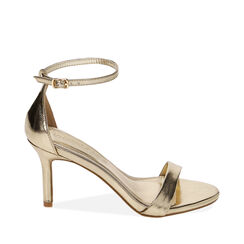 Sandales à talons dorées en laminé, Primadonna, 234961505LMOROG036, 001a