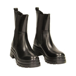 WOMEN SHOES BEATLES LEATHER NERO, Primadonna, 22N596410PENERO036, 002a