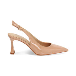Décolleté slingback donna nude, tacco 7,5 cm, Primadonna, 252141101VENUDE036, 001 preview