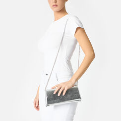Pochette donna argento in laminato, Primadonna, 255126220LMARGEUNI, 002a