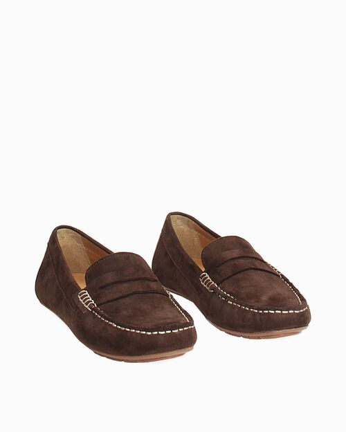 Mocassini in camoscio testa di moro, DK BROWN