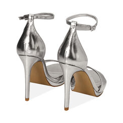 Sandali argento laminato, tacco 11 cm, Primadonna, 212133410LMARGE036, 004 preview