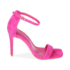 Sandali fucsia in camoscio, tacco 10 cm, Primadonna, 21T224802CMFUCS035, 001 preview