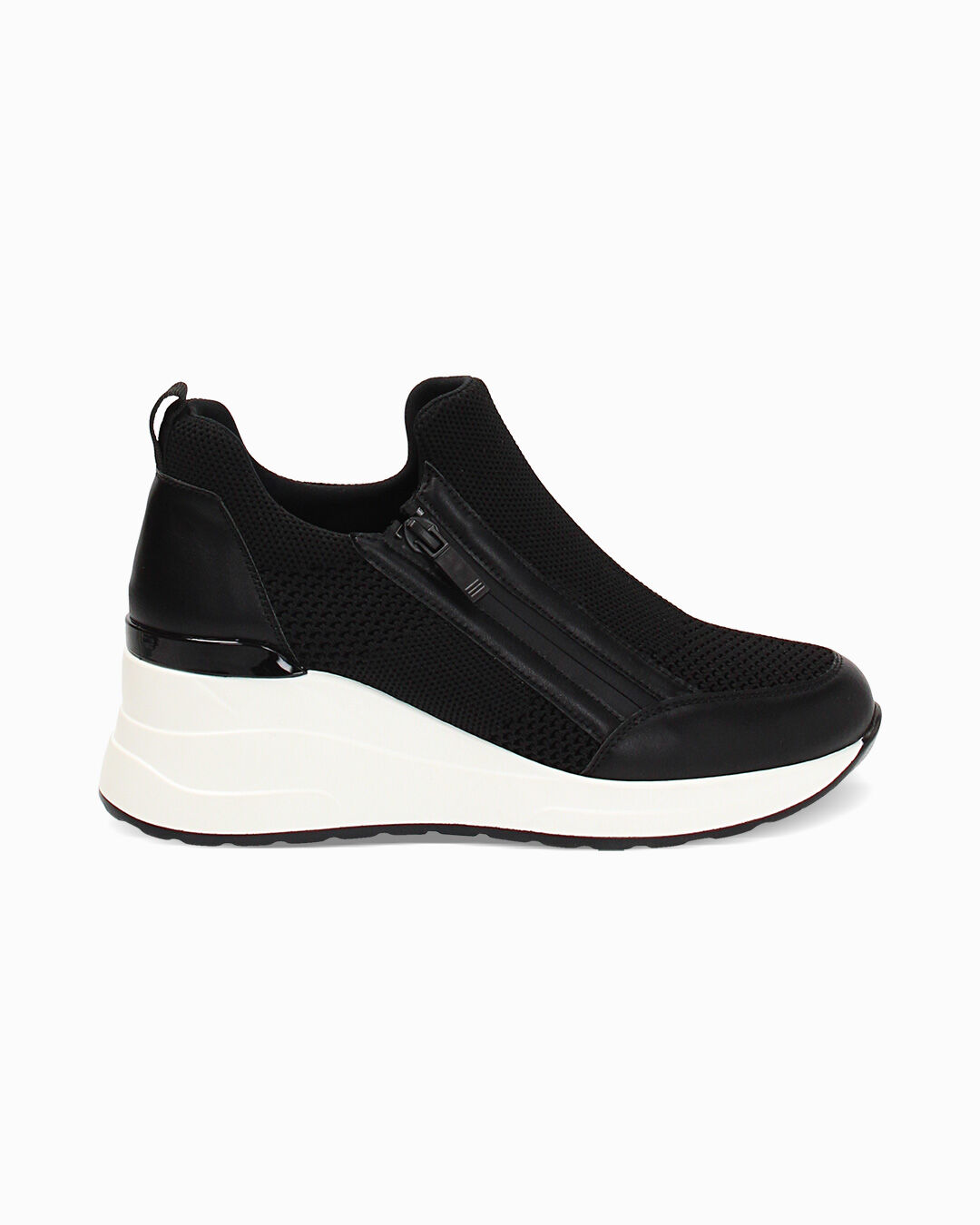 Slip on nere tacco 7 cm
