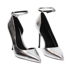 Décolleté open shank argento con tacco 10,7 cm, Primadonna, 262102021LMARGE035, 002a