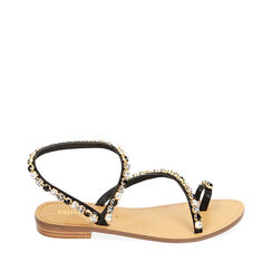 WOMEN SHOES FLAT LAMINATED NERO, Primadonna, 214916803LMNERO035, 001a
