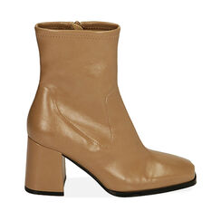 Ankle boots beige, tacco 8 cm , ULTIME OCCASIONI, 203050029EPBEIG036, 001a