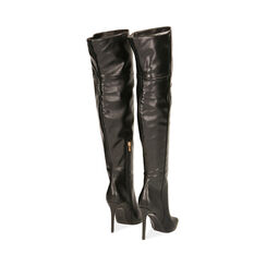 Stivali overknee neri, tacco 10,5 cm , Special Price, 182118615EPNERO036, 003 preview