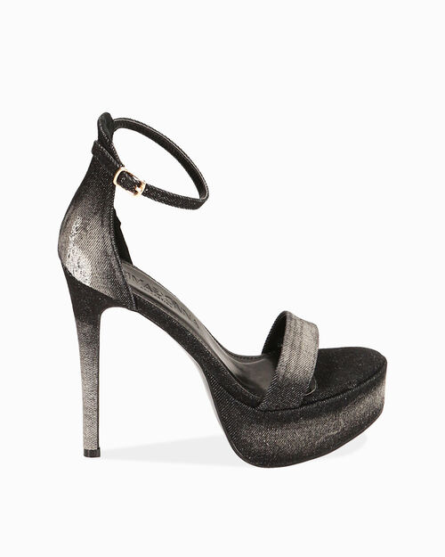 WOMEN SHOES SANDAL FABRIC NERO, BLACK