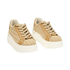 Zapatillas de mujer beige en rafia, Primadonna, 250602101RFBEIG035, 003 preview