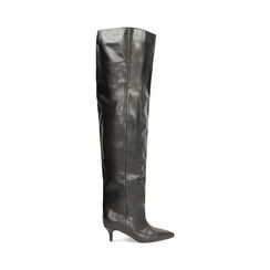 Stivali sopra il ginocchio neri con tacco kitten, Primadonna, 263006901EPNERO036, 001 preview