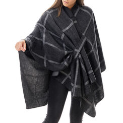 Poncho gris imprimé géométrique, Special Price, 20B400002TSGRIGUNI, 001 preview