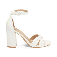 Sandalia de tacón ancha blanca para mujer, Primadonna, 252783454EPBIAN035, 001 preview