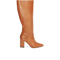 Botas coñac de piel, tacón de 9 cm., Primadonna, 19L601651PECOGN036, 001a