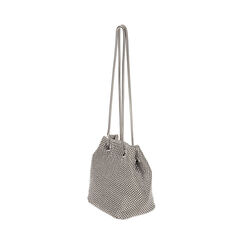 Mini bag secchiello argento metallico , Primadonna, 202321070MTARGEUNI, 002 preview