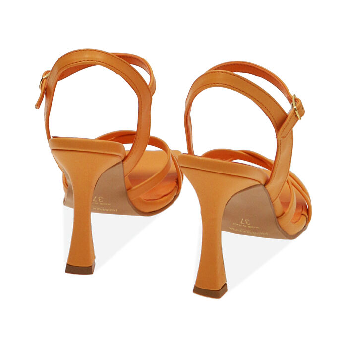 Sandali arancioni con tacco hot sale