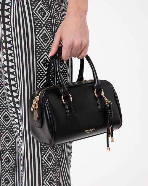 Mini bag nera con tracolla removibile, BLACK