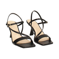 Sandalia con tacón mujer negro moderno, Primadonna, 252137807EPNERO035, 003 preview