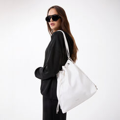 Zaino bianco con dettagli minimal, Primadonna, 275130154EPBIANUNI, 002 preview