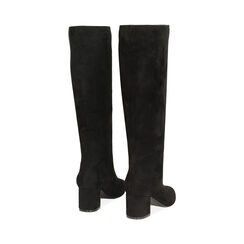 Bottes en microfibre noires avec talon de 6 cm, Primadonna, 262110101MFNERO035, 004 preview