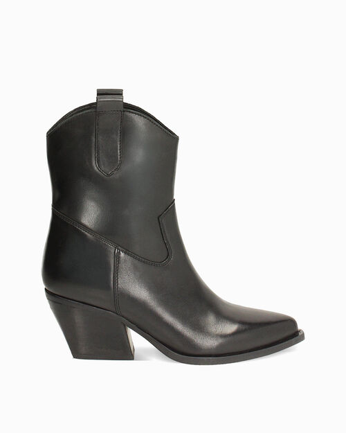 Bot&iacute;n cowboy negro tac&oacute;n 7 cm, BLACK