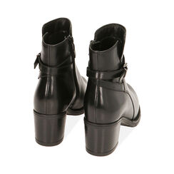 Ankle boots neri in pelle, tacco 6 cm , Primadonna, 20L923045PENERO035, 003 preview