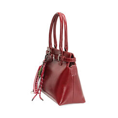 Borsa a mano bordeaux lucida con charms, Primadonna, 261681277EUBORDUNI, 003 preview