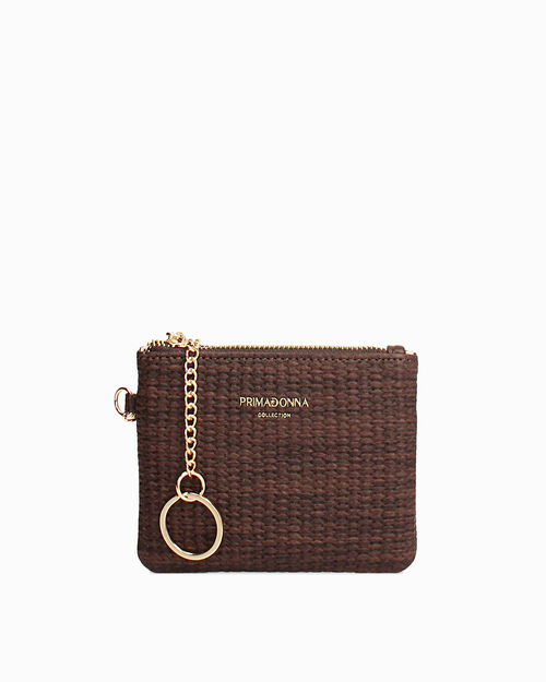 Porte-monnaie marron avec fermeture &eacute;l&eacute;gante, DK BROWN