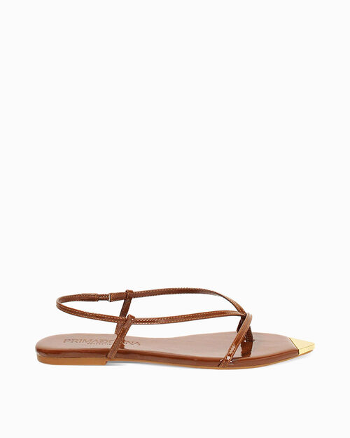 Sandali bassi marroni eleganti, BROWN