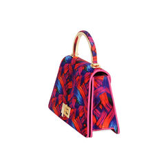 Mini bag donna multicolor- blu arancio in raso, Primadonna, 255126021RSMUBAUNI, 003 preview