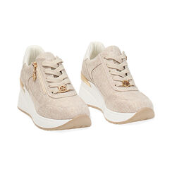 Sneakers femme beiges en toile, Primadonna, 252812108CABEIG035, 003 preview