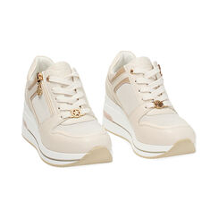 Baskets femme beige en tissu, Primadonna, 252822814TSBEIG035, 003 preview