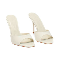 Mules open toe panna tacco 9,5 cm, Primadonna, 272159701VEPANN035, 003 preview