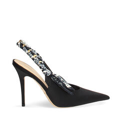 Escarpins slingback noirs talon 10,5 cm, Primadonna, 272100707RSNERO035, 001a