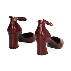 Décolleté open shank bordeaux con tacco di 7,3 cm, Primadonna, 264909512EUBORD035, 004 preview