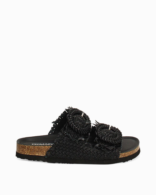 ZAPATOS BIO LAMINADO TRENZADO NERO, BLACK