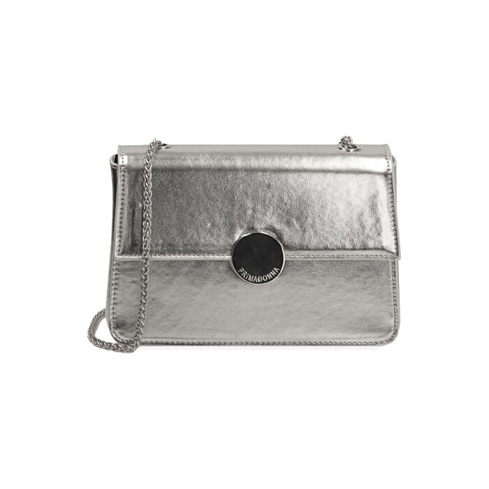 Borsa a tracolla donna argento laminato | Primadonna Collection
