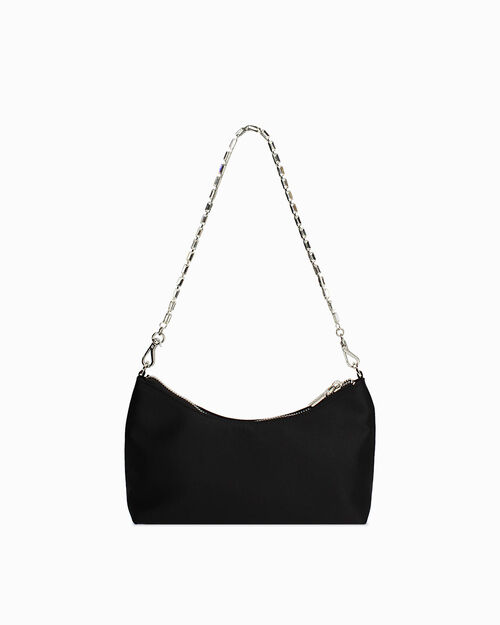 Mini bag nera con tracolla removibile, BLACK