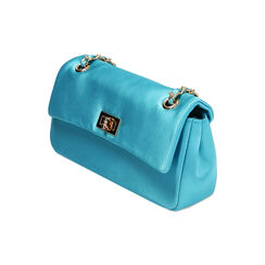 Borsa a tracolla in raso celeste, Primadonna, 215124675RSCELEUNI, 002 preview