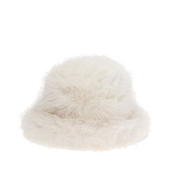 Cappello in pelo sintetico panna, Primadonna, 261931303FUPANNUNI, 001a