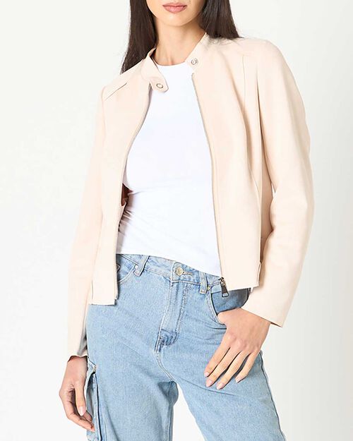 Giubbino donna beige, BEIGE
