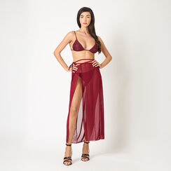 Copricostume donna bordeaux in tessuto trasparente, Primadonna, 25L504444TSBORDUNI, 002a