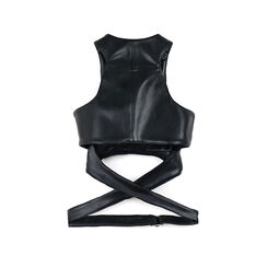 Gilet nero dal design moderno, Primadonna, 266550201EPNEROL, 004 preview