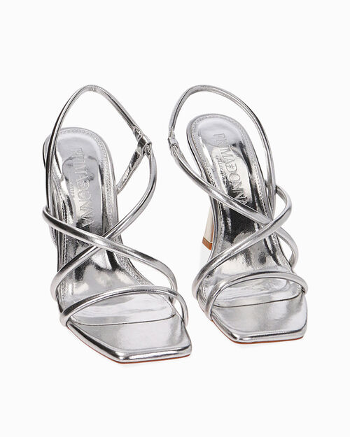WOMEN SHOES SANDAL LAMINATED ARGE, SILVER