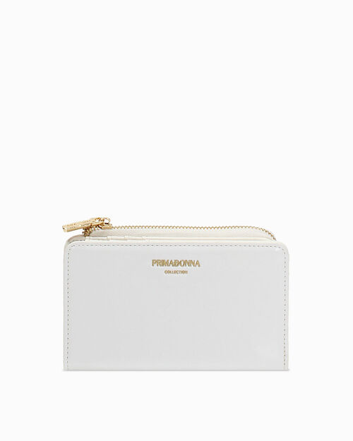 Portafoglio bianco con chiusura elegante, WHITE