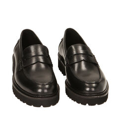 CALZATURA MOCASSINO PELLE NERO, Primadonna, 221406942PENERO036, 002a