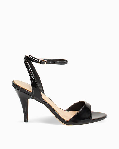 Sandali neri tacco 8,5 cm, BLACK